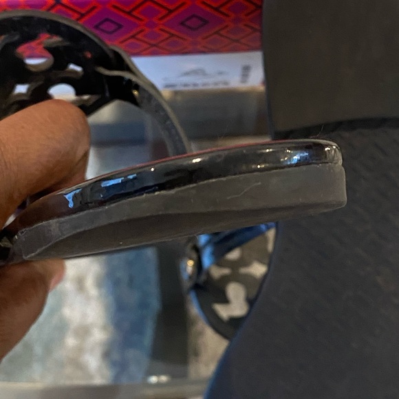 Tory Burch Miller Sandal Black Patent Size 9.5 - Picture 6 of 14